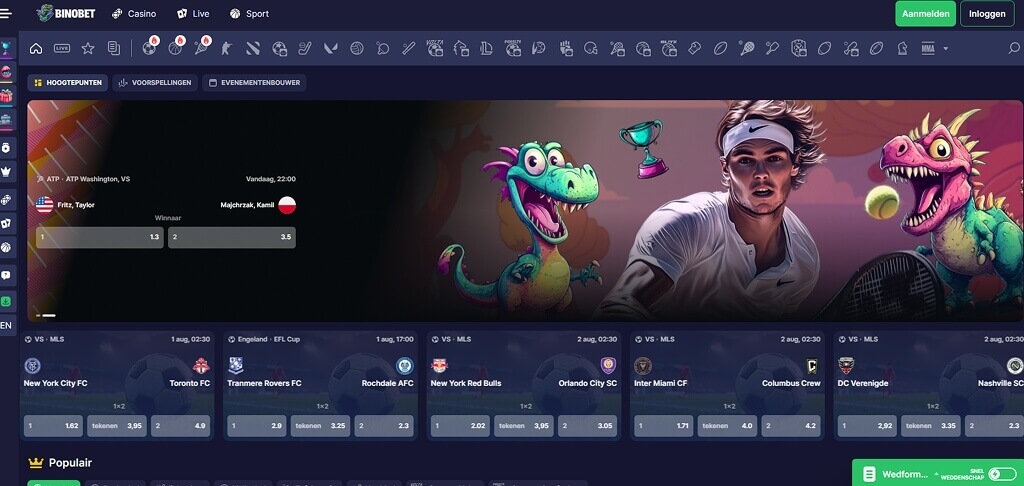 BinoBet Casino Sportweddenschappen